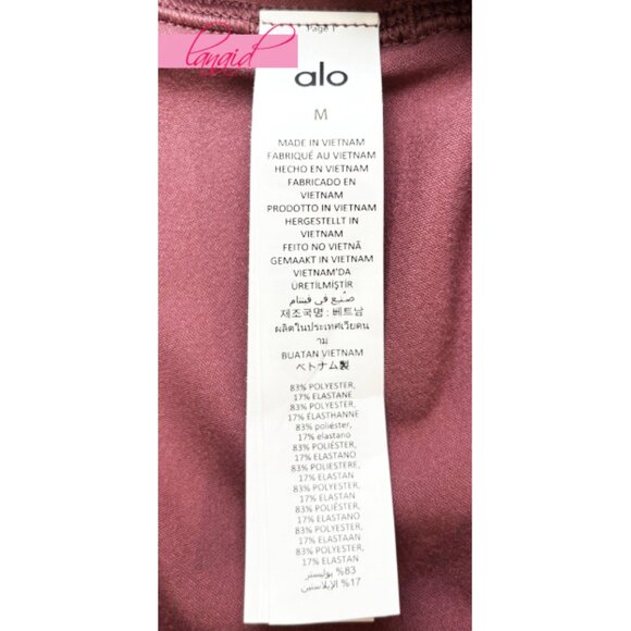 Alo Airlift Winter Warm High-Waist Leggings Burgundy Truffle Hi-Rise Brushed M - Picture 9 of 11